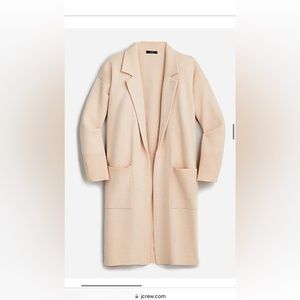 J.Crew peach open front long sweater blazer